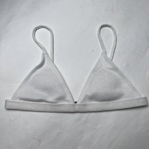 *SALE 4 for 30* Shein Bikini Bra Top Ribbed White w/ Pads*MATCHING BOTTOMS*